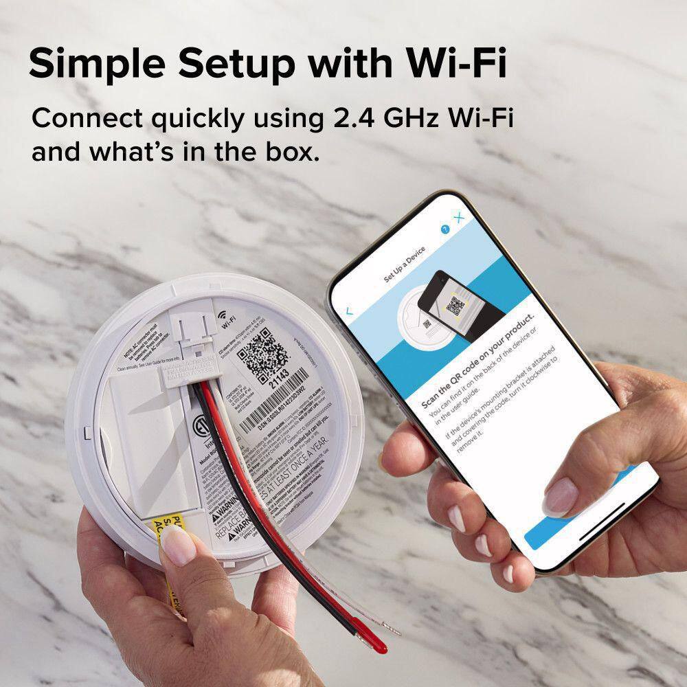 Kidde 21033276 Hardwired Ring App Enabled Smart Smoke Detector with AA Backup Battery, Voice Alerts, Interconnected Alarm14