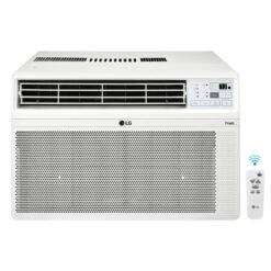 LG LW1223ERSM 12,000 BTU 115V Window Air Conditioner Cools 550 sq. ft. with Wi-Fi, Remote, Dehumidifier and in White