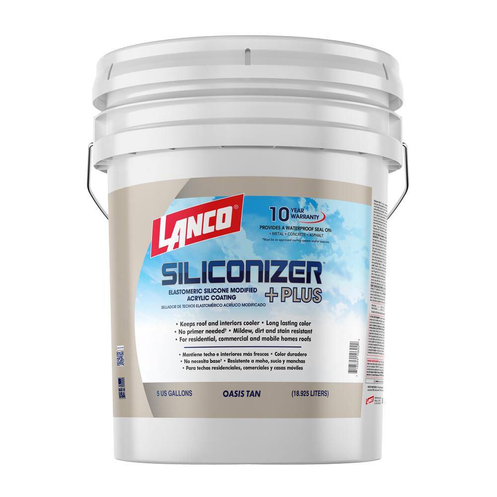 Lanco RC1069-2 Siliconizer Plus 5 Gal. Acrylic Elastomeric Tan Reflective Roof Coating Lanco RC1069-2 Siliconizer Plus 5 Gal. Acrylic Elastomeric Tan Reflective Roof Coating