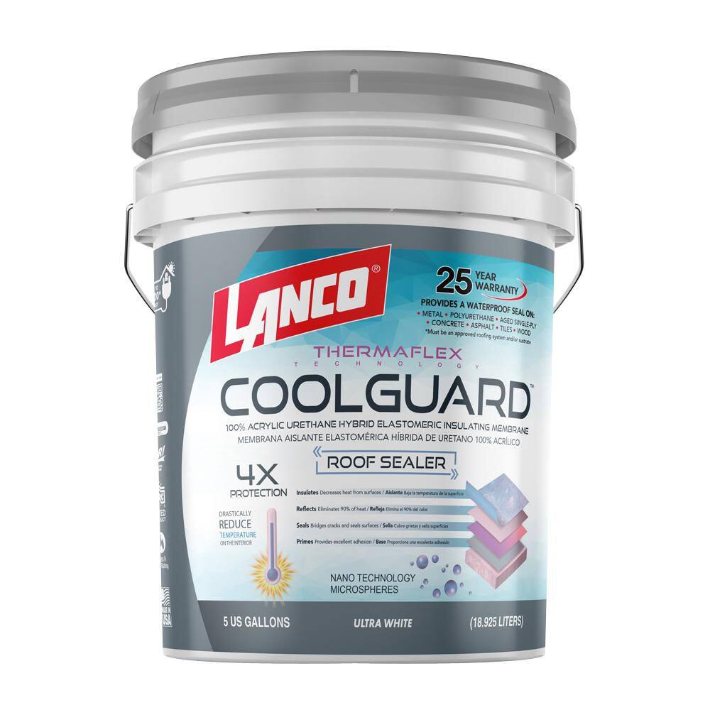 Lanco RC3700-2 Coolguard 5 Gal. Insulating Elastomeric White Roof Sealer Lanco RC3700-2 Coolguard 5 Gal. Insulating Elastomeric White Roof Sealer