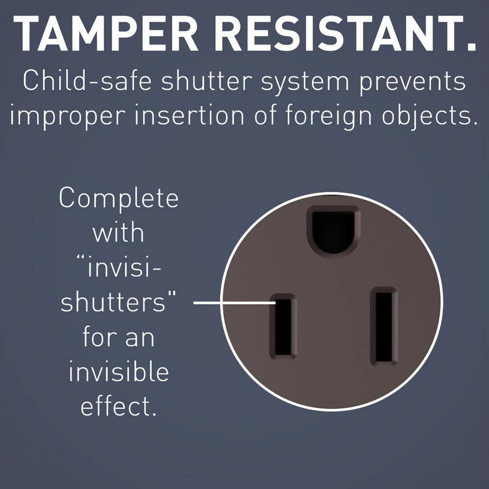 Legrand 1597TRUSBACDBC4 radiant 15 Amp 125-Volt Tamper Resistant Self-Test GFCI Duplex Outlet with Type A C USB, Dark Bronze12