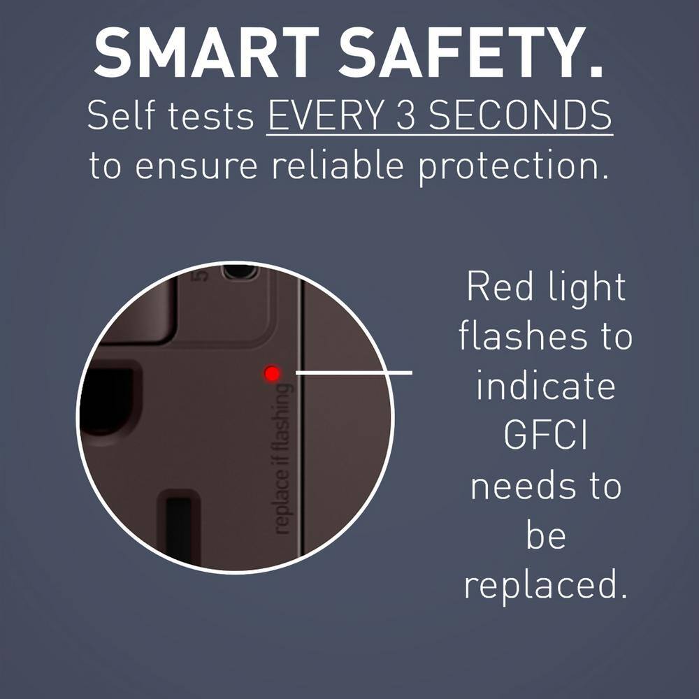 Legrand 1597TRUSBACDBC4 radiant 15 Amp 125-Volt Tamper Resistant Self-Test GFCI Duplex Outlet with Type A C USB, Dark Bronze8