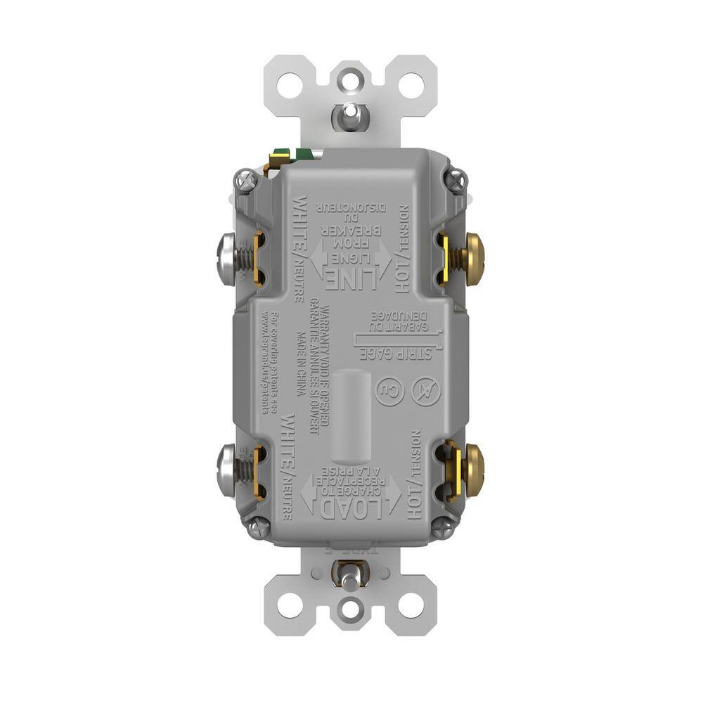 Legrand 1597TRUSBACNIC4 radiant 15 Amp 125-Volt Tamper Resistant Self-Test GFCI Duplex Outlet with Type A C USB, Nickel4