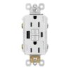 Legrand 1597TRUSBACWC4 radiant 15 Amp 125-Volt Tamper Resistant Self-Test GFCI Duplex Outlet with Type A/C USB, White