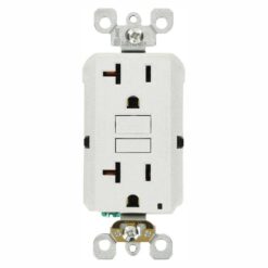 Leviton M22-GFNT2-03W 20 Amp Self-Test SmartlockPro Slim GFCI Duplex Outlet, White (3-Pack)