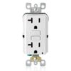 Leviton M42-GFNT2-04W 20 Amp 125-Volt Duplex Self-Test Slim GFCI Outlet, White (4-Pack) GFNT2-4W