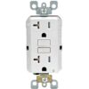 Leviton M42-GFTR2-04W 20 Amp 125-Volt Duplex SmarTest Self-Test SmartlockPro Tamper Resistant GFCI Outlet, White (4-Pack)
