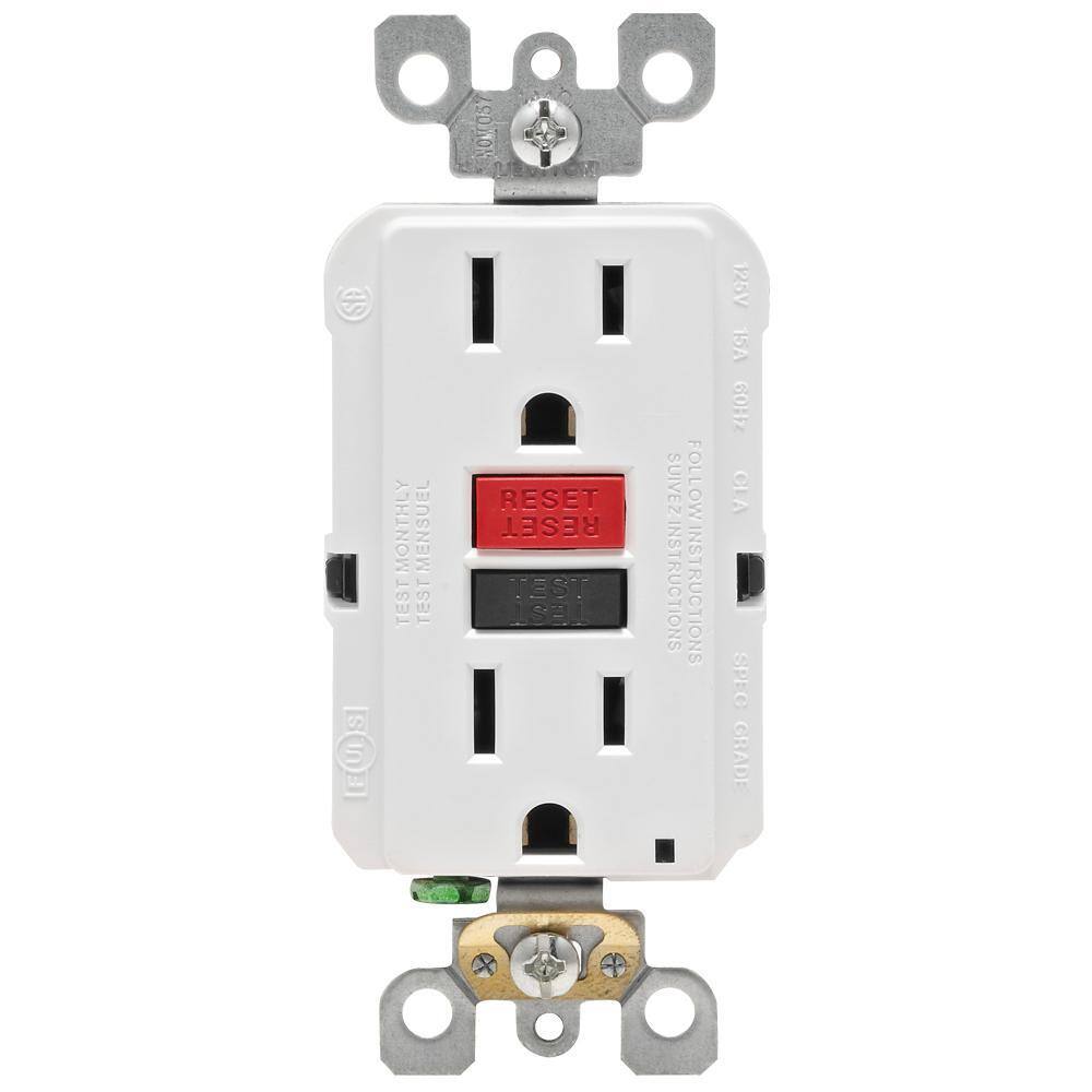 Leviton M49-GFTR1-R4W 15 Amp 125-Volt Self-Test Tamper Resistant GFCI Outlet, White (4-Pack) Leviton M49-GFTR1-R4W 15 Amp 125-Volt Self-Test Tamper Resistant GFCI Outlet, White (4-Pack)