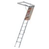 Louisville Ladder AH2240MG-R5 Energy Efficient 7 ft. 8 in. to 10 ft. 3 in., 22.5 in. x 54 in. Insulated Aluminum Attic Ladder, 375 lbs. Load Capacity