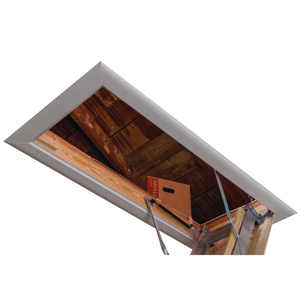 Louisville Ladder AH2240MG-R5 Energy Efficient 7 ft. 8 in. to 10 ft. 3 in., 22.5 in. x 54 in. Insulated Aluminum Attic Ladder, 375 lbs. Load Capacity0