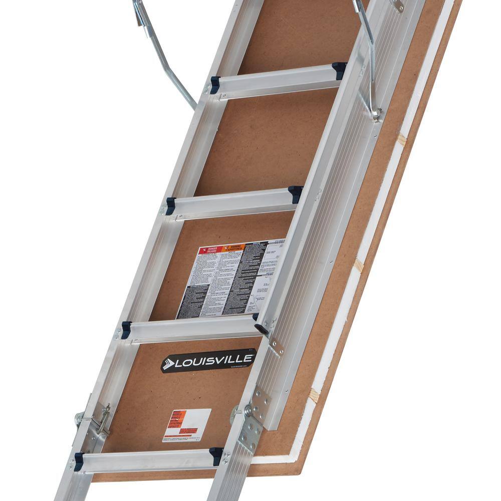 Louisville Ladder AH2240MG-R5 Energy Efficient 7 ft. 8 in. to 10 ft. 3 in., 22.5 in. x 54 in. Insulated Aluminum Attic Ladder, 375 lbs. Load Capacity11