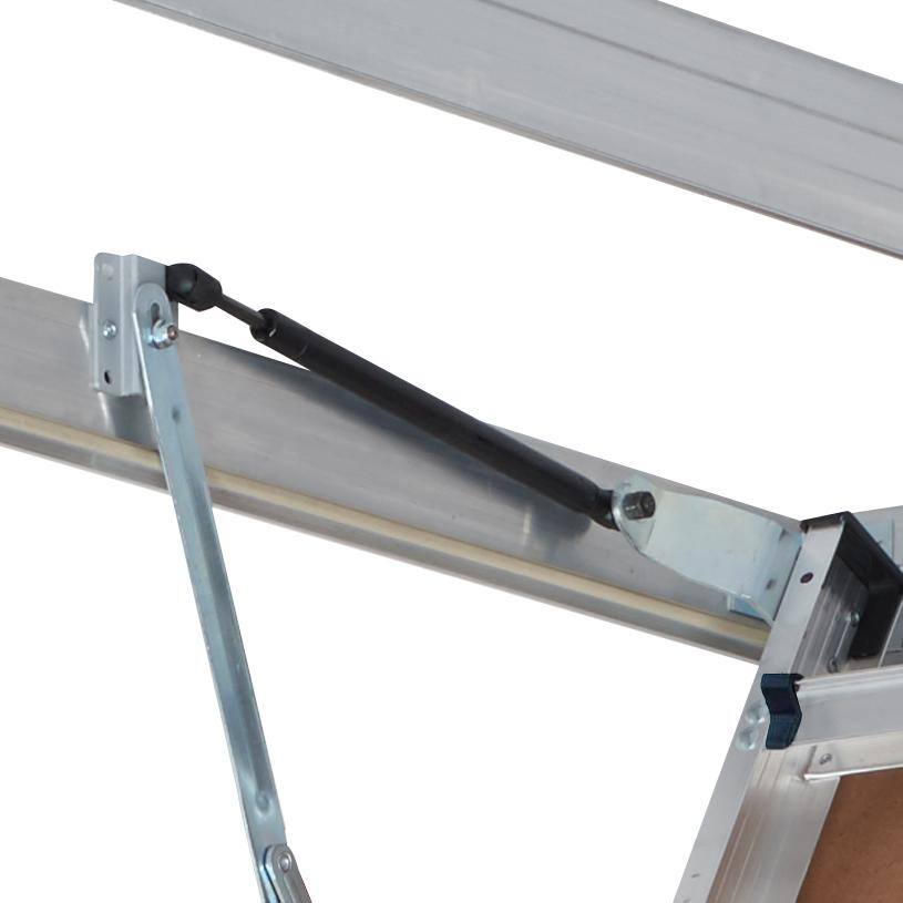 Louisville Ladder AH2240MG-R5 Energy Efficient 7 ft. 8 in. to 10 ft. 3 in., 22.5 in. x 54 in. Insulated Aluminum Attic Ladder, 375 lbs. Load Capacity8