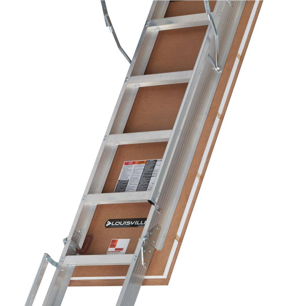 Louisville Ladder AL2540LG-R5 Energy Efficient 10 ft.- 12 ft., 25.5 in. x 63 in. Insulated Aluminum Attic Ladder with 375 lbs. Type IAA Load Capacity33