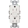 Lutron CAR-15-GFST-WH Claro 15-Amp Tamper Resistant Duplex Receptacle, White