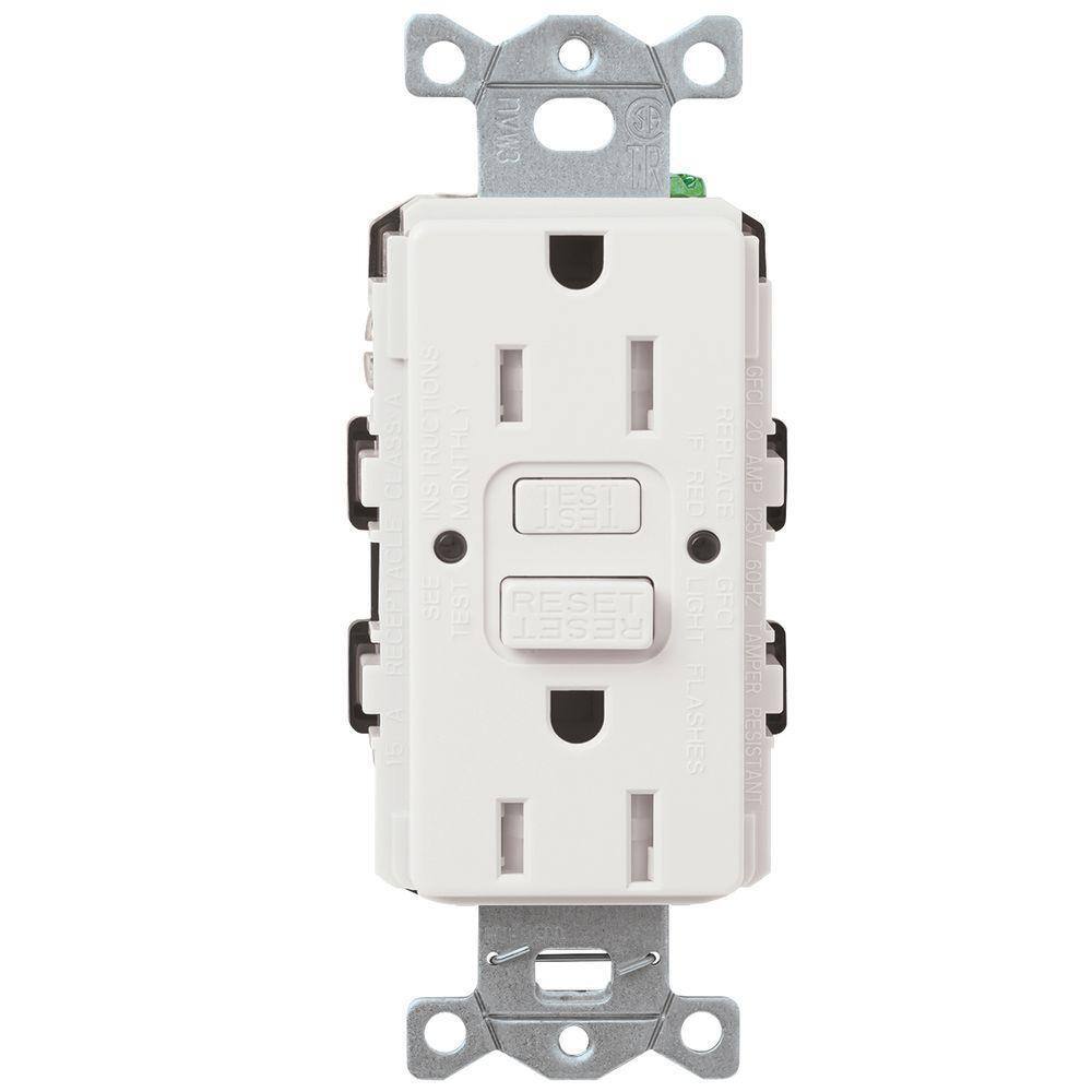 Lutron CAR-15-GFST-WH Claro 15-Amp Tamper Resistant Duplex Receptacle, White Lutron CAR-15-GFST-WH Claro 15-Amp Tamper Resistant Duplex Receptacle, White