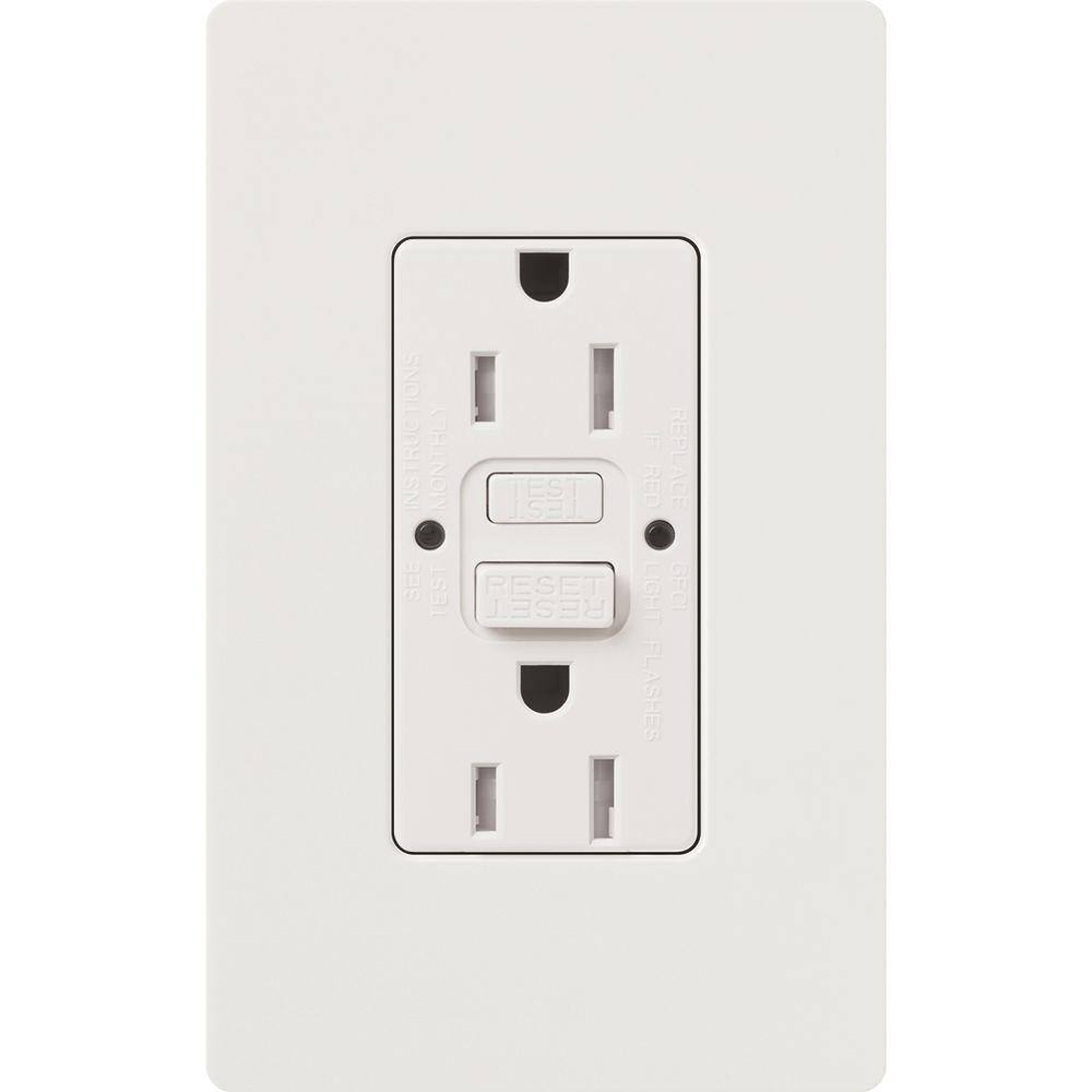 Lutron CAR-15-GFST-WH Claro 15-Amp Tamper Resistant Duplex Receptacle, White1