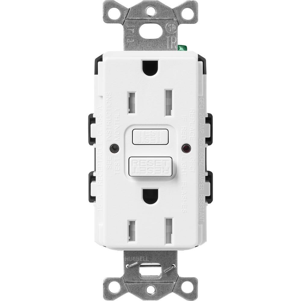 Lutron Claro 15-Amp Tamper Resistant Duplex Receptacle Outlet, Snow (SCR-15-GFST-SW) Lutron Claro 15-Amp Tamper Resistant Duplex Receptacle Outlet, Snow (SCR-15-GFST-SW)