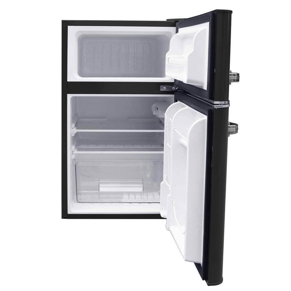Magic Chef HMCR320BE Retro 3.2 Cu. Ft. 2 door Mini Fridge in Black`