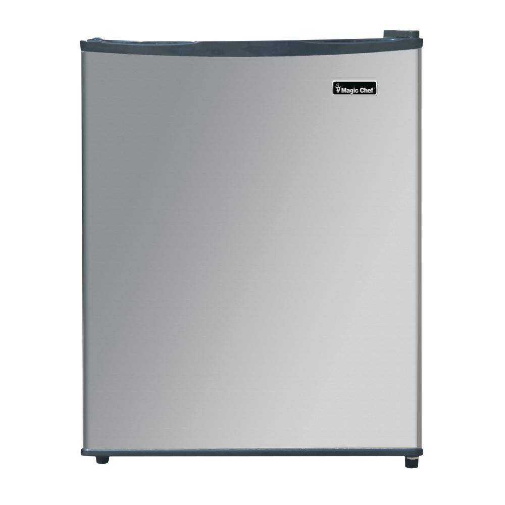 Magic Chef MCAR240SE2 2.4 cu. ft. Mini Fridge in Stainless Steel Freezerless Magic Chef MCAR240SE2 2.4 cu. ft. Mini Fridge in Stainless Steel Freezerless