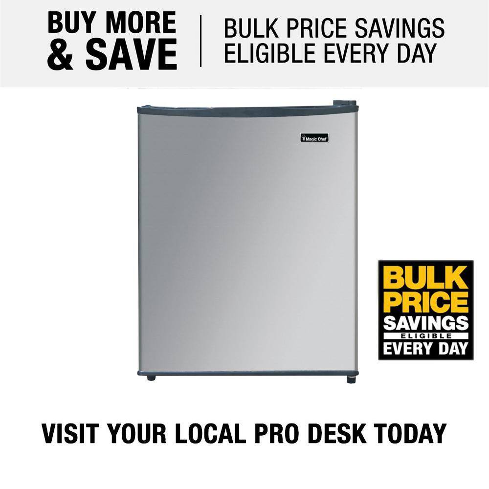 Magic Chef MCAR240SE2 2.4 cu. ft. Mini Fridge in Stainless Steel Freezerless2