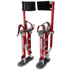 MetalTech I-BMDS1830 Buildman 18 in. to 30 in. Aluminum Adjustable Self-Locking Drywall Stilts with Anti-Fatigue Straps, 225 lbs. Capacity
