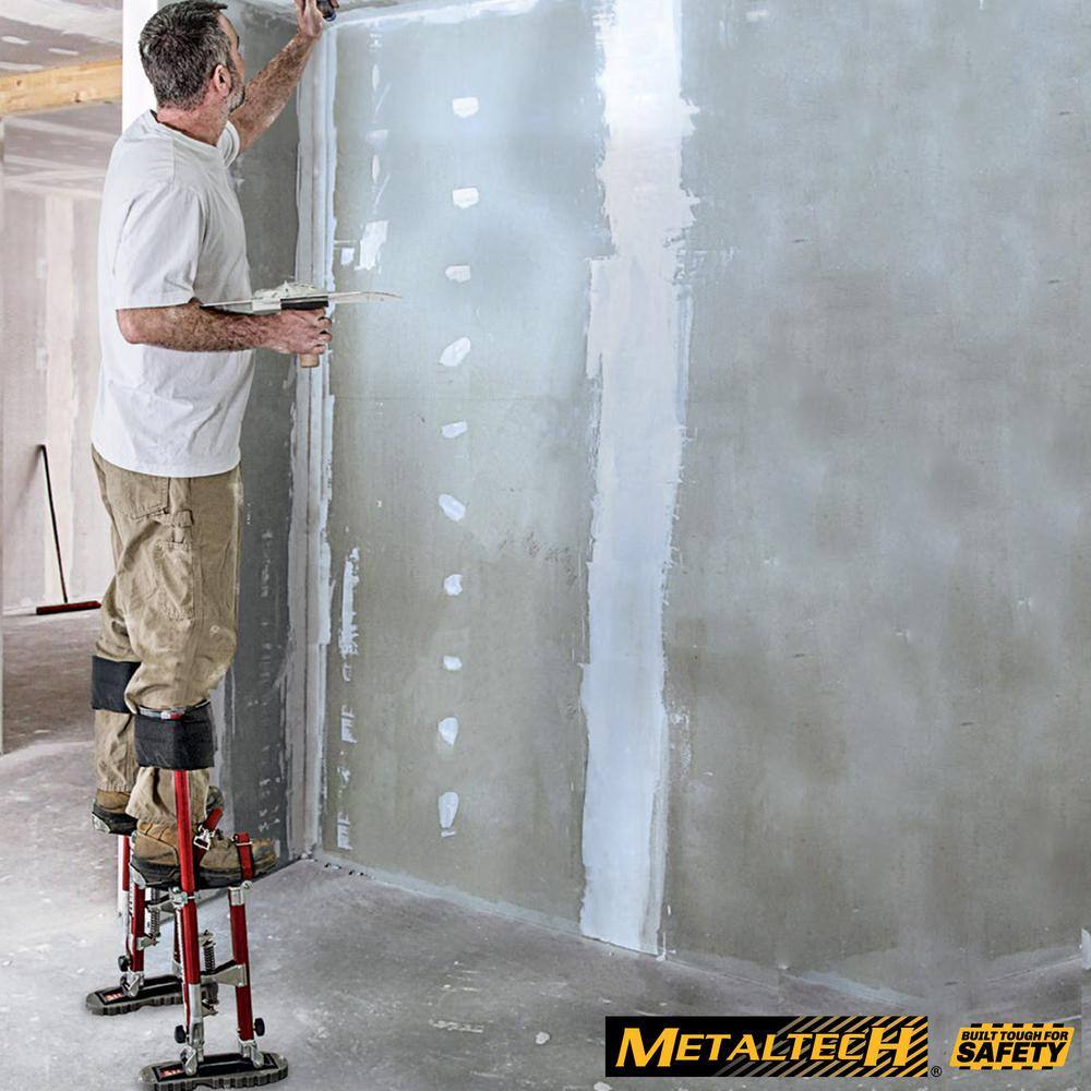 MetalTech I-BMDS1830 Buildman 18 in. to 30 in. Aluminum Adjustable Self-Locking Drywall Stilts with Anti-Fatigue Straps, 225 lbs. Capacity14
