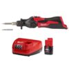 Milwaukee 2488-20-48-59-2420 M12 12-Volt Lithium-Ion Cordless Soldering Iron with Compact Battery Pack 2.0Ah and Charger Starter Kit