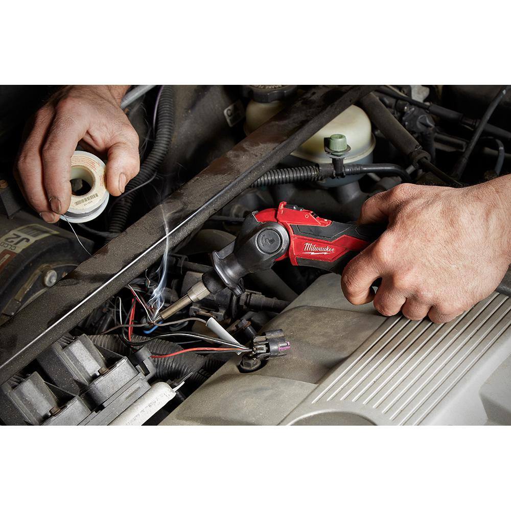Milwaukee 2488-20-48-59-2420 M12 12-Volt Lithium-Ion Cordless Soldering Iron with Compact Battery Pack 2.0Ah and Charger Starter Kit11