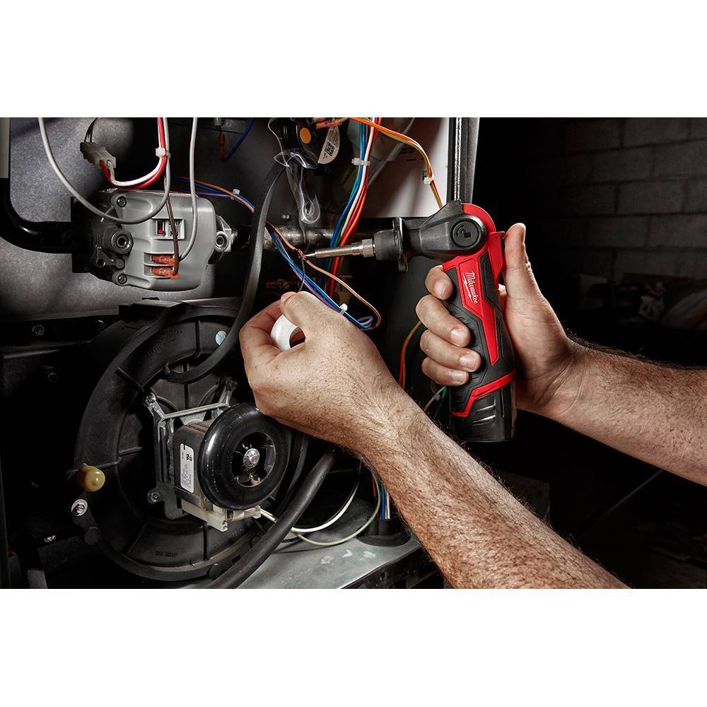 Milwaukee 2488-20-48-59-2420 M12 12-Volt Lithium-Ion Cordless Soldering Iron with Compact Battery Pack 2.0Ah and Charger Starter Kit12