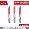Milwaukee 48-00-5352 9 in. 10 TPI The TORCH with Carbide Teeth Metal Cutting Sawzall Reciprocating Saw Blade (3-Pack)