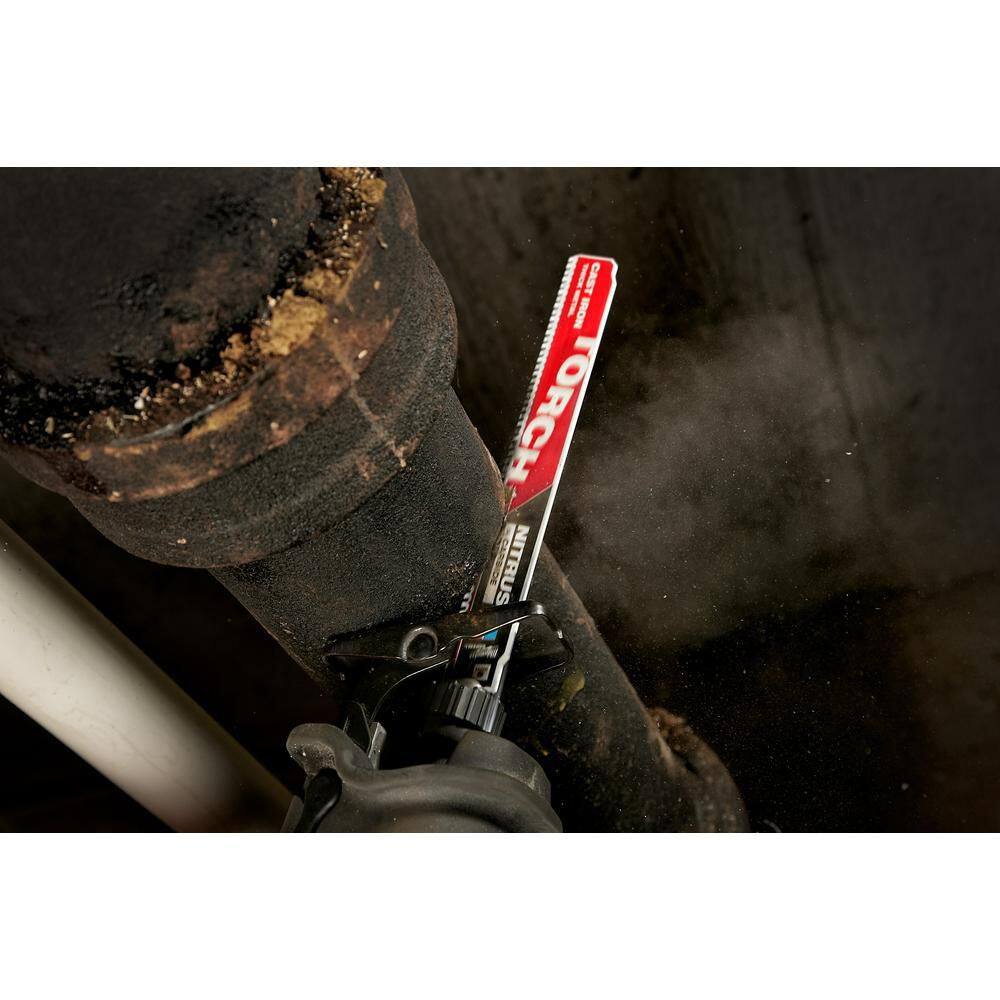 Milwaukee 48-00-5363 12 in. 8 TPI TORCH Nitrus Carbide Teeth Metal Cutting SAWZALL Reciprocating Saw Blade (3-Pack)11