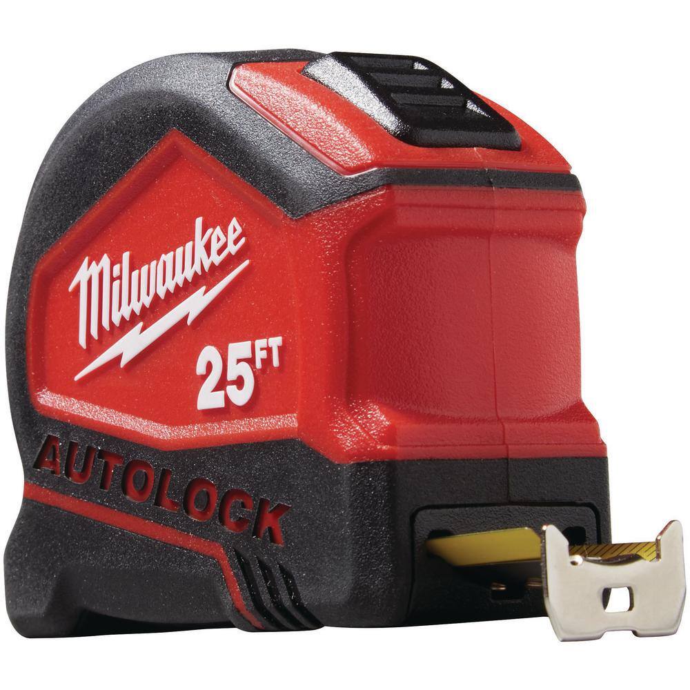 Milwaukee 48-22-6825-4X 25 ft. Compact Auto Lock Tape Measure (4-Pack)0