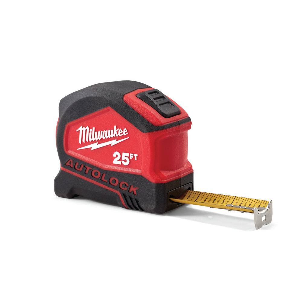 Milwaukee 48-22-6825-4X 25 ft. Compact Auto Lock Tape Measure (4-Pack)11