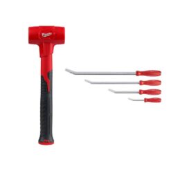 Milwaukee 48-22-9150-48-22-9214 28 oz. Dead Blow Hammer with Pry Bar Set