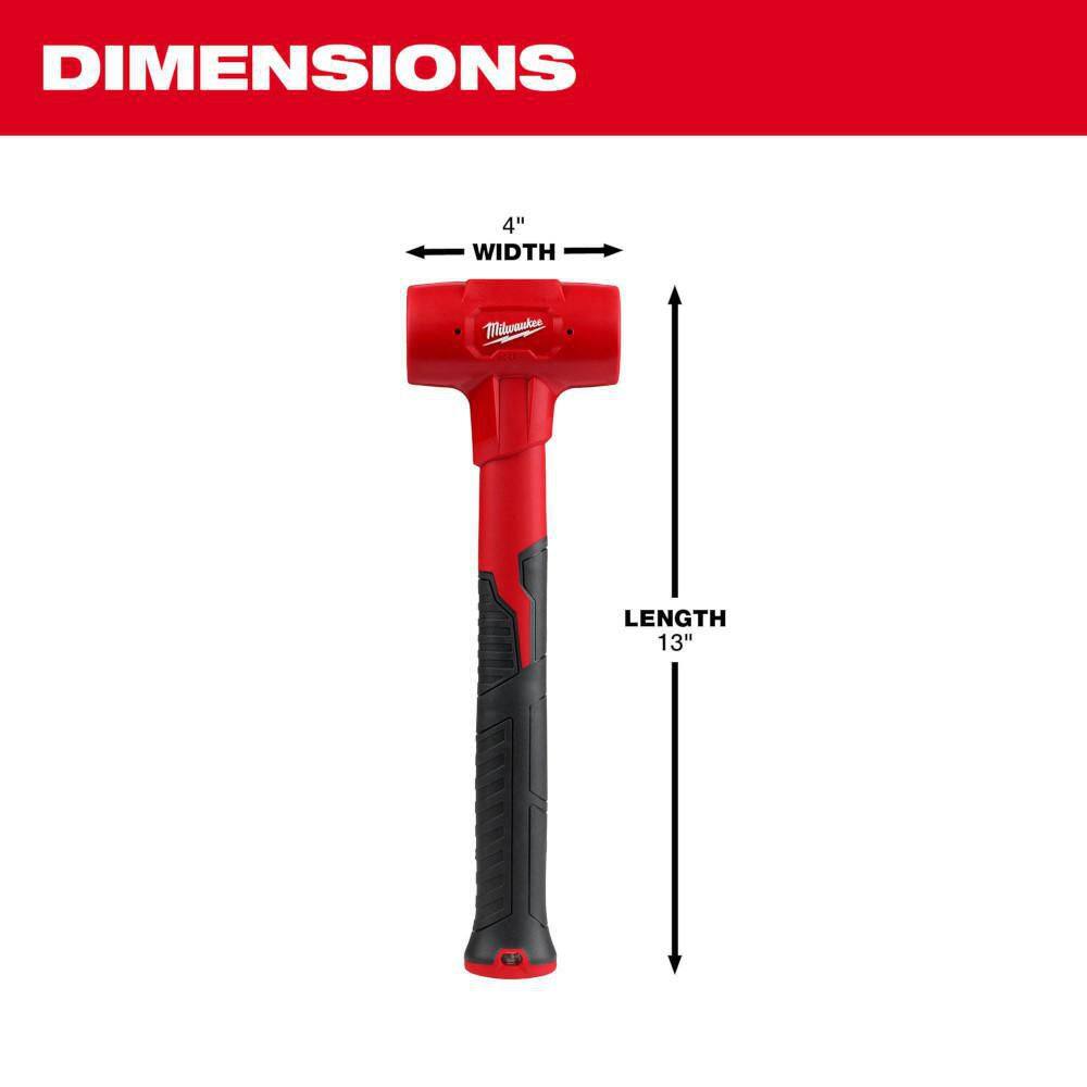 Milwaukee 48-22-9150-48-22-9214 28 oz. Dead Blow Hammer with Pry Bar Set1