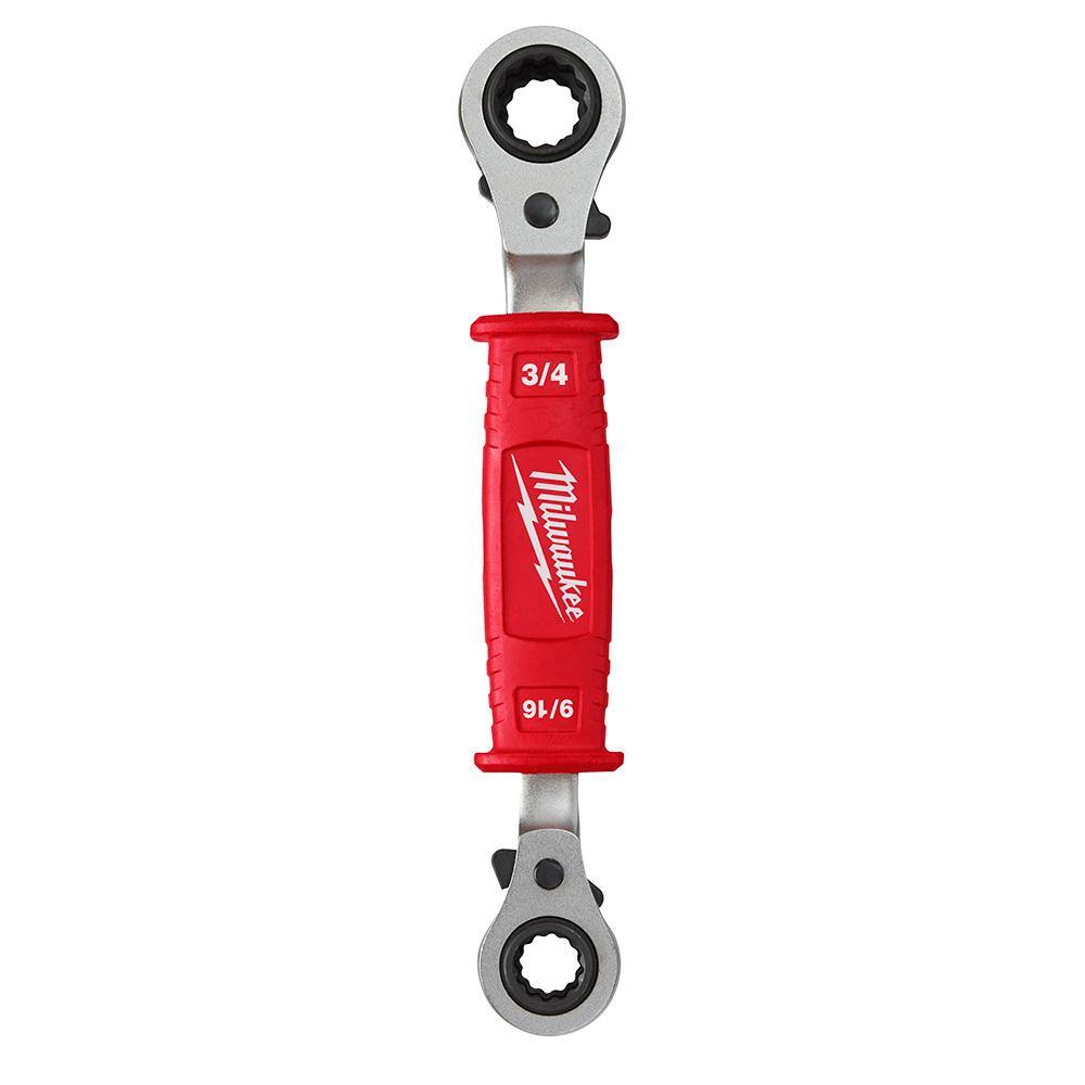 Milwaukee 48-22-9212 Lineman's 4-in-1 Insulated Ratcheting Box Wrench Milwaukee 48-22-9212 Lineman's 4-in-1 Insulated Ratcheting Box Wrench