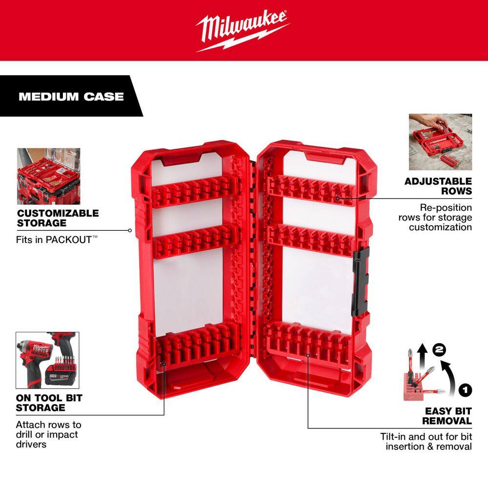 Milwaukee 48-32-5151 SHOCKWAVE Impact Duty Alloy Steel Screw Driver Bit Set with PACKOUT Organizer (70-Piece)4