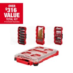 Milwaukee 48-32-5162 SHOCKWAVE Impact Duty Alloy Steel Screw Driver Bit Set with PACKOUT Case (60-Piece)