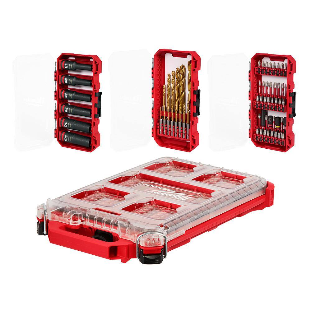 Milwaukee 48-32-5162 SHOCKWAVE Impact Duty Alloy Steel Screw Driver Bit Set with PACKOUT Case (60-Piece)13