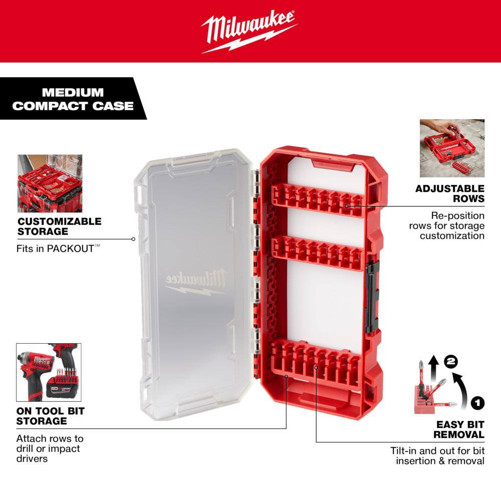 Milwaukee 48-32-5162 SHOCKWAVE Impact Duty Alloy Steel Screw Driver Bit Set with PACKOUT Case (60-Piece)8