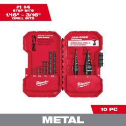 Milwaukee 48-89-9222 Black Oxide Step Drill Bit Set (10-Piece)