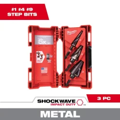 Milwaukee 48-89-9257 SHOCKWAVE Impact Duty Titanium Step Bit Kit (3-Piece)