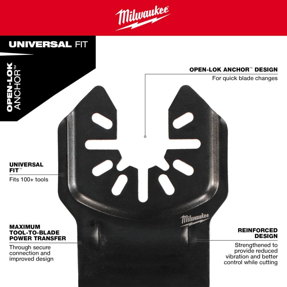 Milwaukee 49-25-1103W 1-3 8 in. Multi-Tool Oscillating Blade Set (4-Piece)9