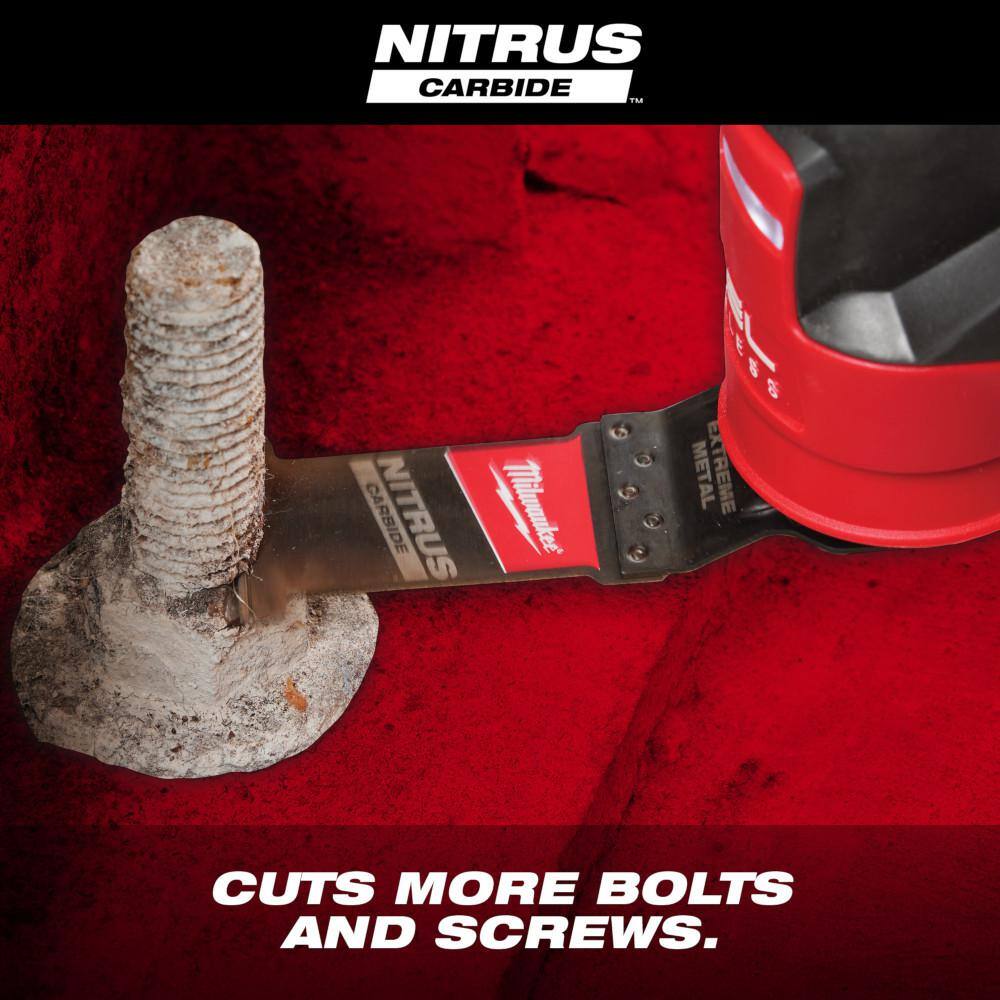 Milwaukee 49-25-1563 1-3 8 in. Nitrus Carbide Universal Fit Extreme Metal Cutting Oscillating Multi-Tool Blade (3-Pack)7
