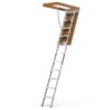 Misopily SA1128B002-22.5 7 ft. 8 in.-10 ft. 3 in. Ceiling Height, 22 1/2 in. x 54 in. Aluminum Attic Ladder, 350 lbs. Load Capacity