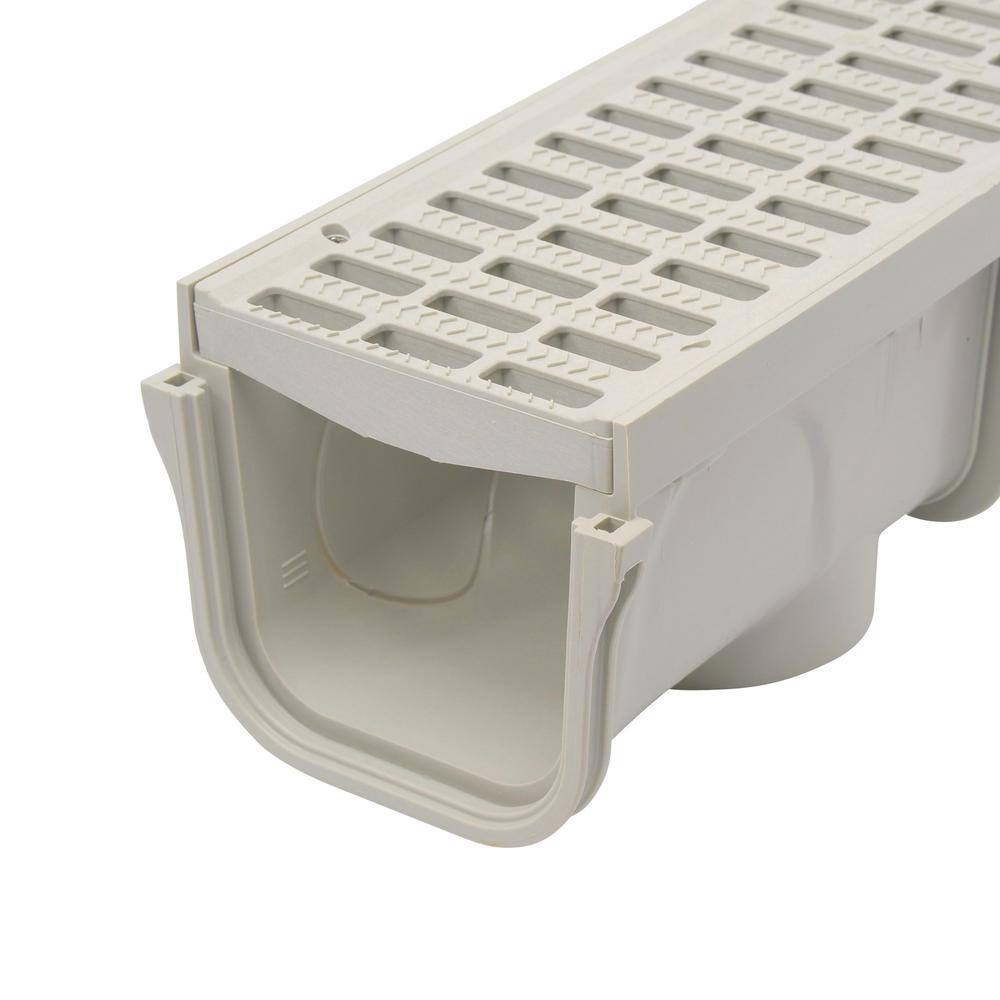 NDS 864G Pro Series 5 in. x 40 in. Channel Drain and Grate Kit with End Outlet1