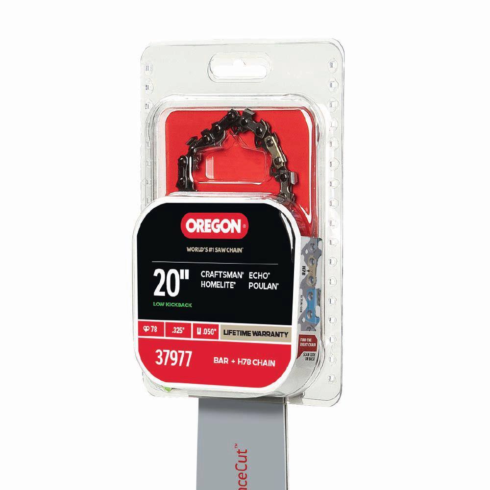 Oregon 20K041H78-23 20 in. Chainsaw Bar and H78 Chain, Fits Echo, Craftsman, Homelite, Poulan, Ryobi, John Deere and more (37977)3