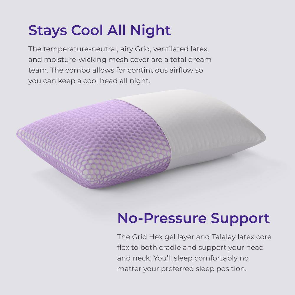 PURPLE 10-31-12915 Harmony GelFlex Grid Hex Talalay Latex Core King Tall 7.5 in. Pillow3