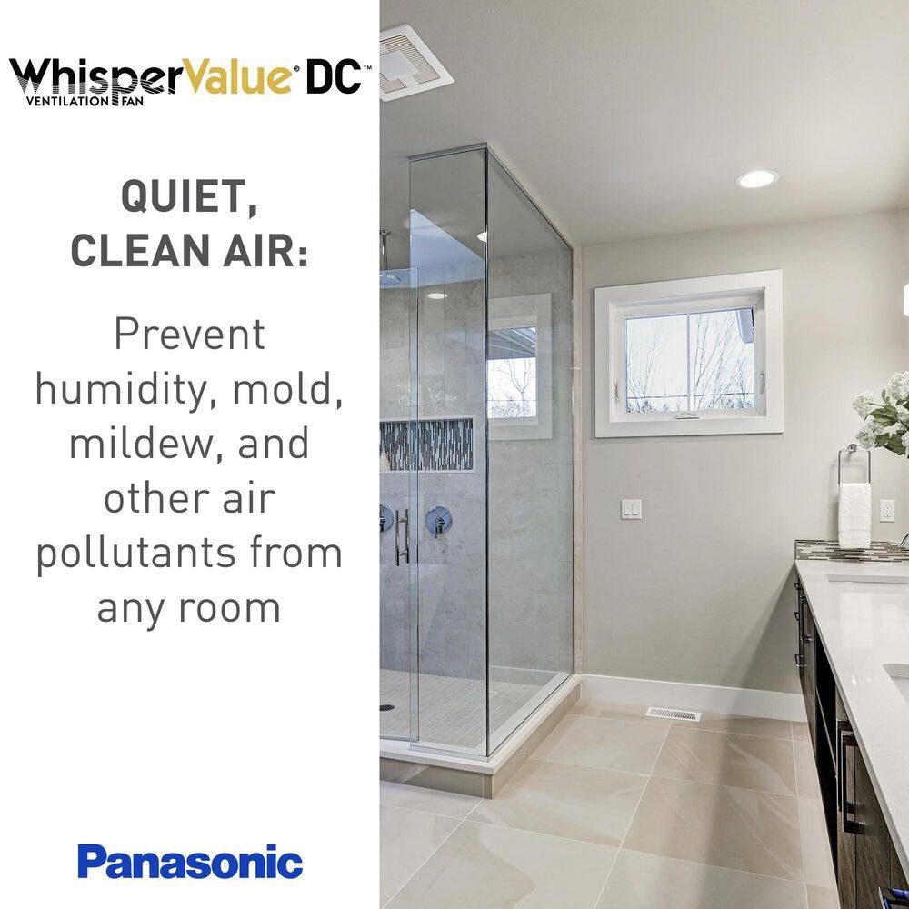 Panasonic FV-0510VSC1 WhisperValue DC Pick-A-Flow 50, 80, or 100 CFM Ceiling or Wall, Very Low Profile Exhaust Fan with Condensation Sensor5