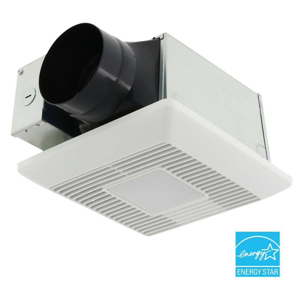 Panasonic RG-M79LA Whisper Mighty LED Pick-A-Flow 70-90CFM Ceiling Wall ENERGY STAR Bathroom Exhaust Fan 9.5 in. x 9.5 in. Grille Footprint Panasonic RG-M79LA Whisper Mighty LED Pick-A-Flow 70-90CFM Ceiling/Wall ENERGY STAR Bathroom Exhaust Fan 9.5 in. x 9.5 in. Grille Footprint